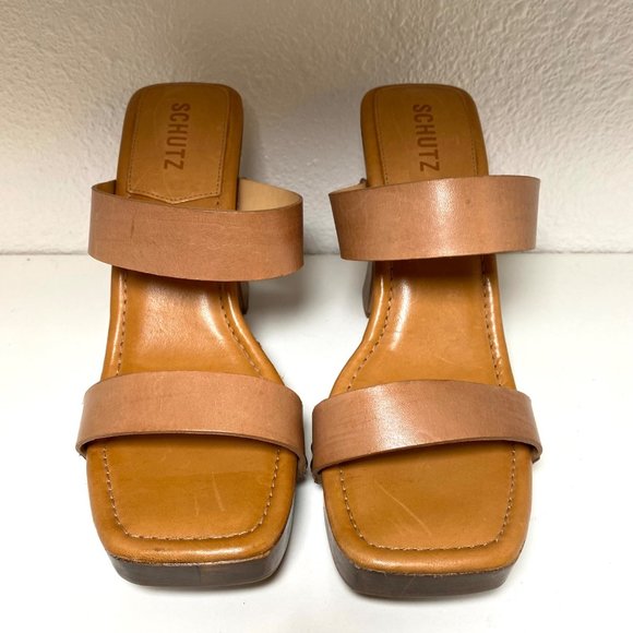 SCHUTZ Brown Wedge Heels 9.5 - Picture 2 of 7